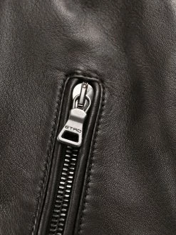 ETRO veste de moto à détails embossés