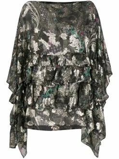 ETRO top volanté en brocard