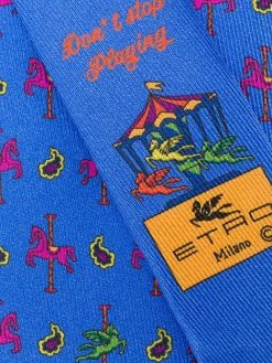 ETRO cravate Don't Stop Playing