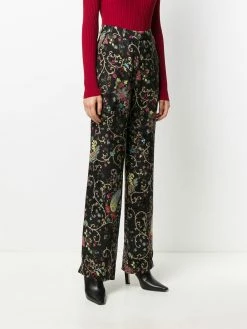 ETRO pantalon imprimé à taille haute