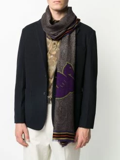 ETRO écharpe à bords rayés