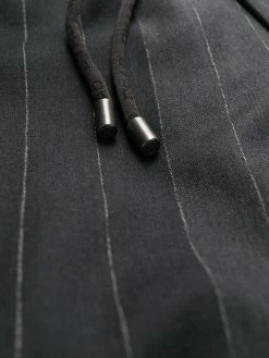 ETRO pantalon rayé à taille à lien de resserrage