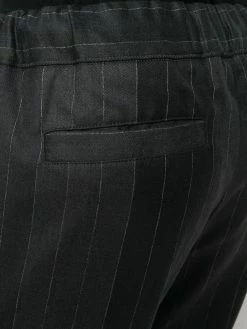 ETRO pantalon rayé à taille à lien de resserrage