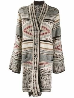 ETRO cardigan à détails de franges
