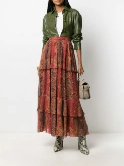 ETRO jupe longue à motif cachemire