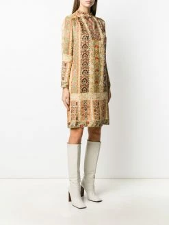 ETRO robe rayée à fleurs