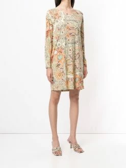 ETRO robe droite à imprimé cachemire