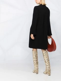 ETRO robe droite à col brodé