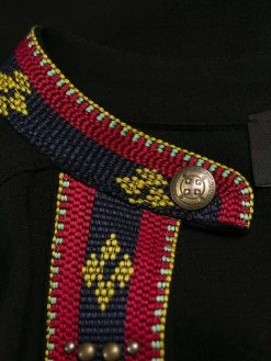 ETRO robe droite à col brodé