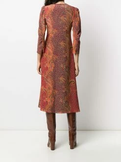 ETRO robe mi-longue à motif cachemire