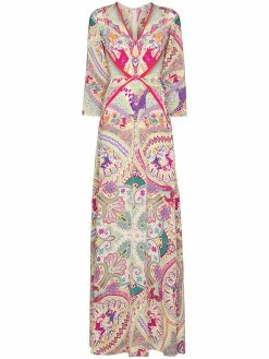 ETRO robe Idra longue à motif cachemire