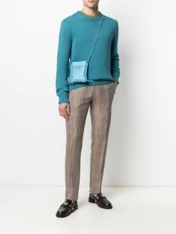 ETRO pull en maille intarsia à encolure ronde