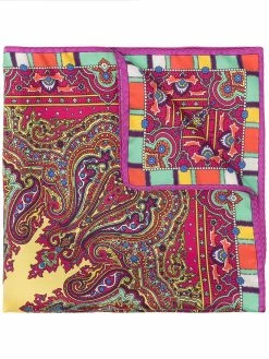 ETRO carré de poche à motif cachemire