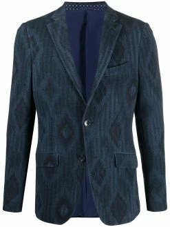 ETRO blazer à motif diamant