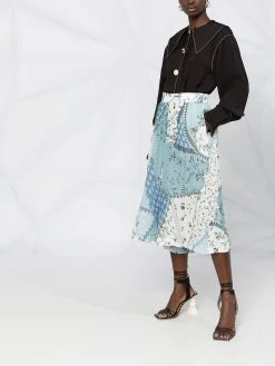 ETRO jupe mi-longue à imprimé patchwork