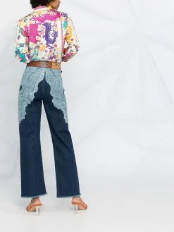 ETRO jean ample à motif cachemire