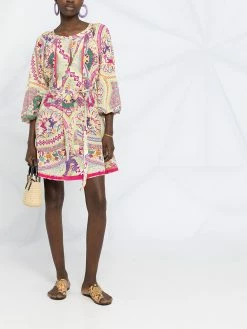 ETRO robe imprimée à ouverture goutte-d'eau