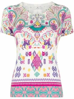 ETRO haut en maille à manches courtes