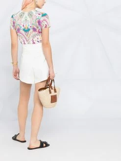 ETRO haut en maille à manches courtes