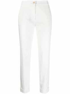 ETRO pantalon slim court à taille haute
