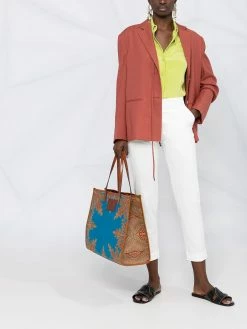 ETRO pantalon slim court à taille haute