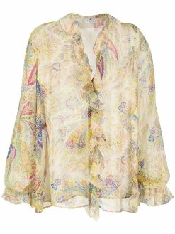 ETRO blouse imprimée à effet de transparence