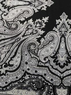 ETRO carré de poche en soie à imprimé cachemire