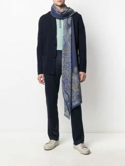 ETRO écharpe en soie mélangée à motif cachemire