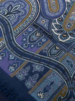 ETRO écharpe en soie mélangée à motif cachemire