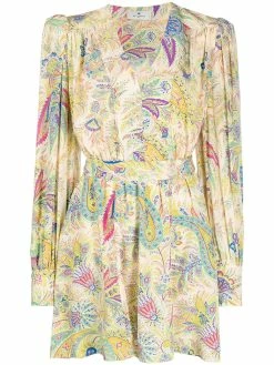 ETRO robe croisée à motif cachemire