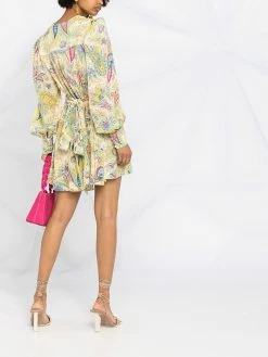 ETRO robe croisée à motif cachemire