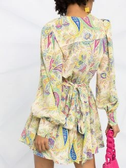 ETRO robe croisée à motif cachemire