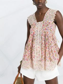 ETRO blouse fleurie à design sans manches