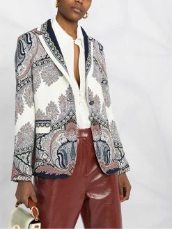 ETRO blazer à imprimé cachemire