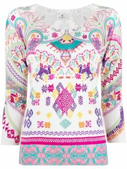 ETRO pull à imprimé Naïf