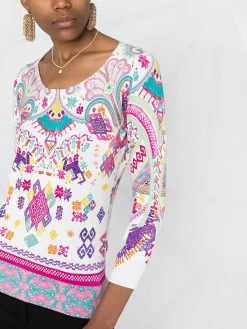 ETRO pull à imprimé Naïf