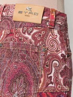 ETRO short en jean à imprimé patchwork