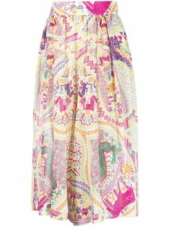 ETRO jupe plissée à taille haute