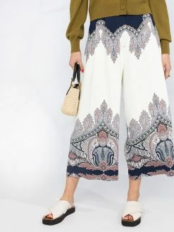 ETRO pantalon ample court à motif cachemire