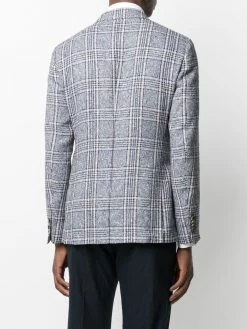 ETRO blazer en lin à carreaux