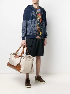 ETRO hoodie zippé à empiècements contrastants