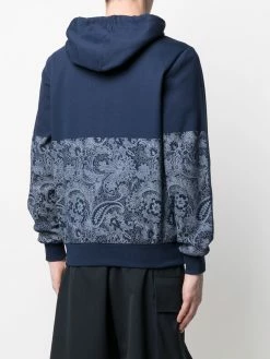 ETRO hoodie zippé à empiècements contrastants