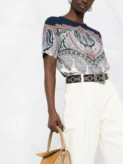 ETRO t-shirt à motif cachemire