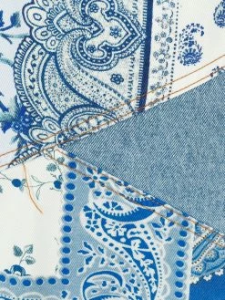 ETRO jean droit à design patchwork
