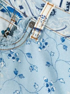 ETRO jean droit à design patchwork