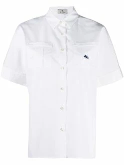 ETRO chemise à logo brodé