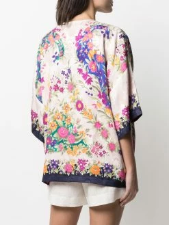 ETRO châle en soie à fleurs