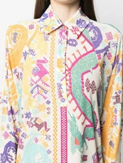 ETRO robe-chemise à motif cachemire brodé