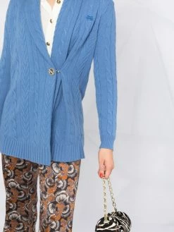 Bon Rapport Coût-Efficacité ETRO Cardigan à boutonnière décalée cardigans femme 10 ETRO cardigan à boutonnière décalée