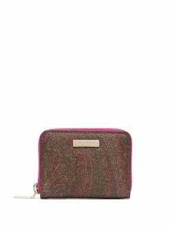 ETRO portefeuille en cuir à motif cachemire